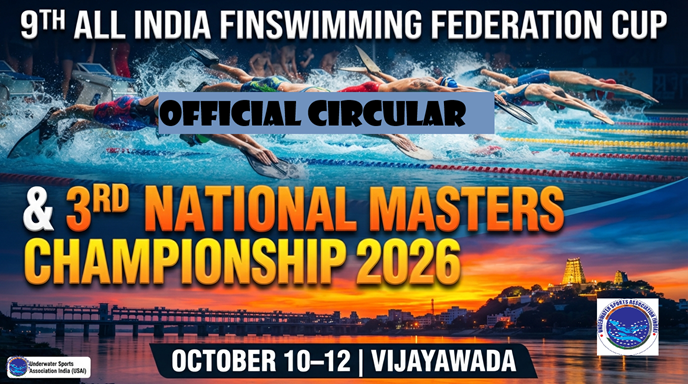 Dates Announced! 9th All India Finswimming Federation Cup & 3rd National Finswimming Master Championship 2026 — Vijayawada