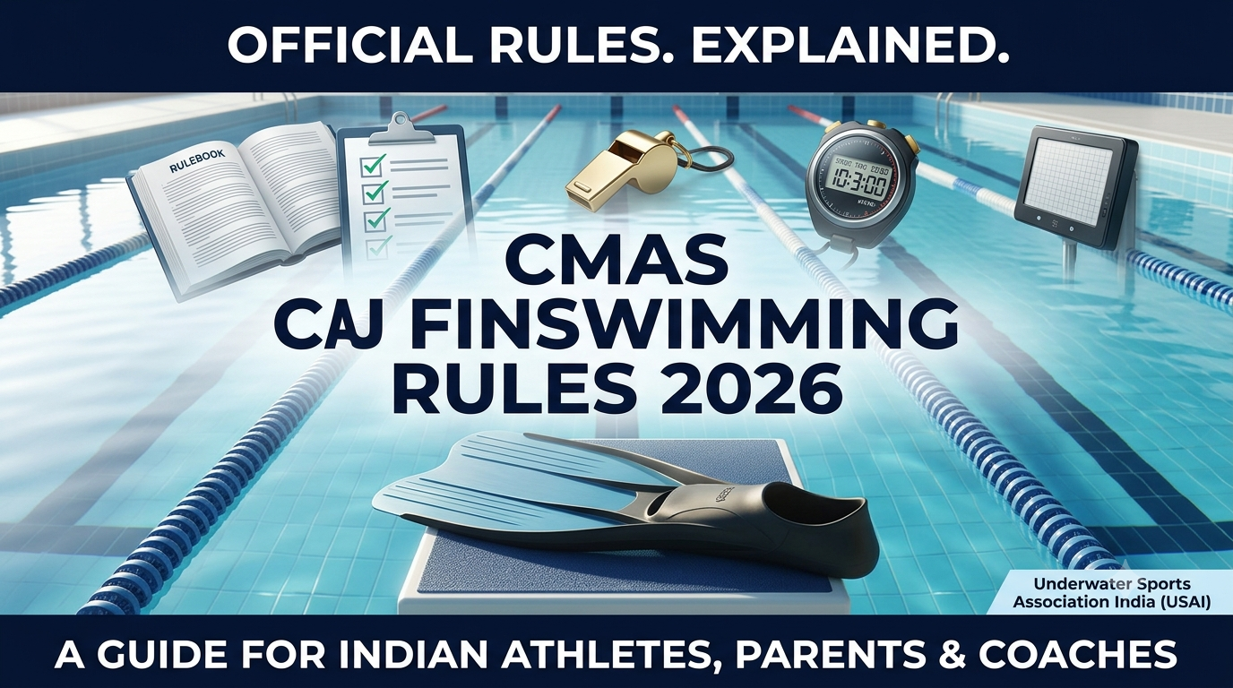 CMAS Finswimming Rules 2025/02 (In Force from 2026): A Plain-English Guide for Indian Athletes, Parents and Coaches